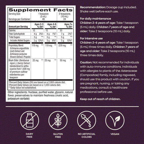 Nature's Way® | Sambucus Immune Elderberry Syrup for Kids* Sku:15359