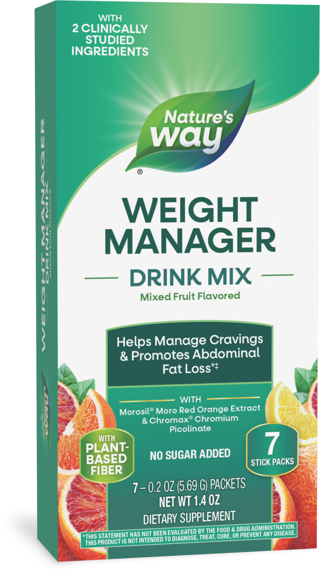 <{%PRIMARY_14984%}>Nature's Way® | Weight Manager Drink Mix, 7 drink mixes, Mixed Fruit