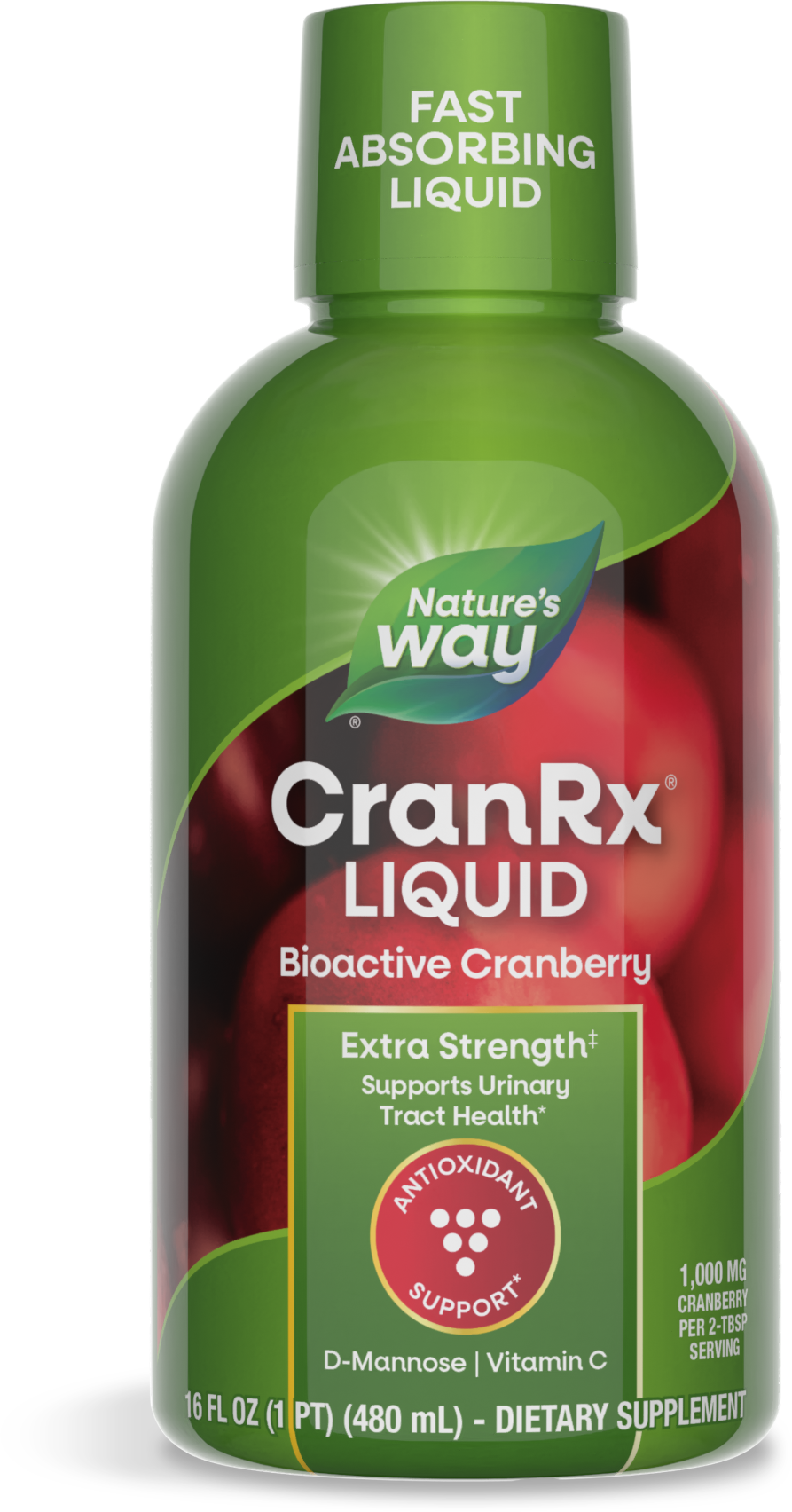 <{%PRIMARY_10613E%}>Nature's Way® | CranRx Liquid Bioactive Cranberry, 16 fl oz (480 ml)