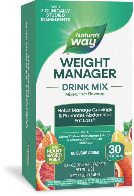 <{%PRIMARY_14985E%}>Nature's Way® | Weight Manager Drink Mix, 30 drink mixes, Mixed Fruit