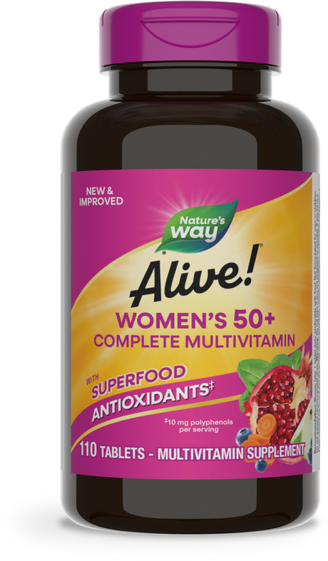 <{%PRIMARY_13901%}>Nature's Way® | Alive! Women's 50+ Complete Multivitamin, 110 tablets