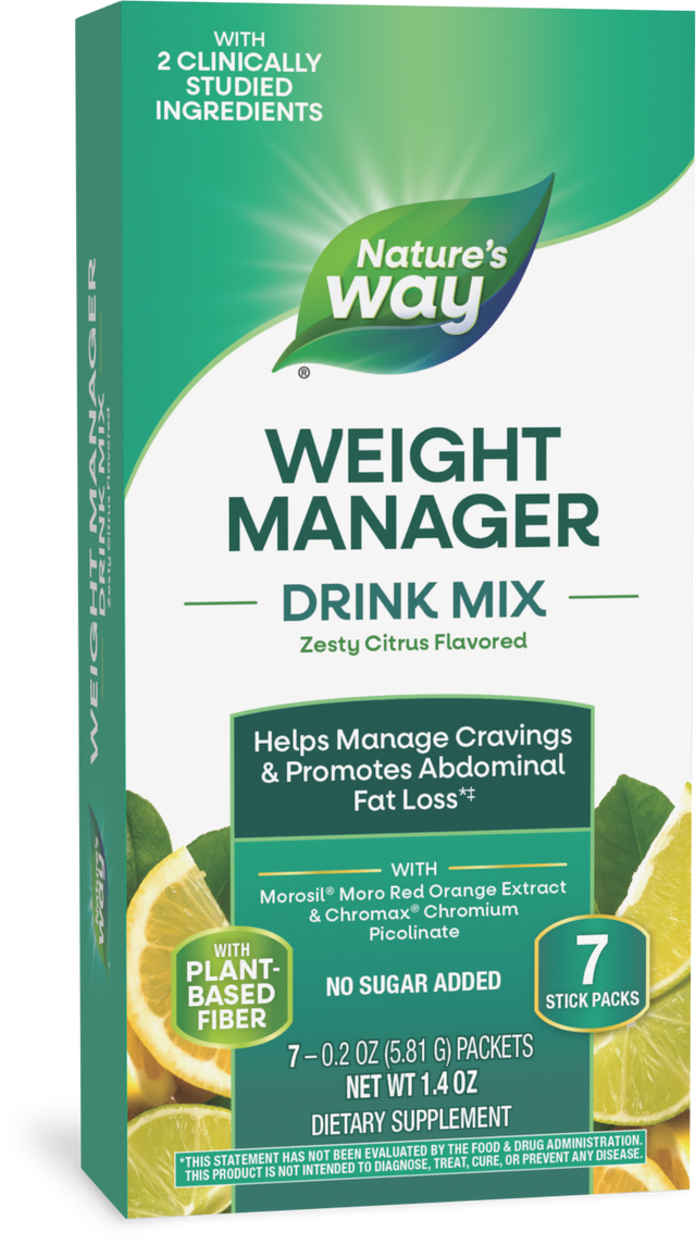 <{%PRIMARY_14987%}>Nature's Way® | Weight Manager Drink Mix, 7 drink mixes, Zesty Citrus