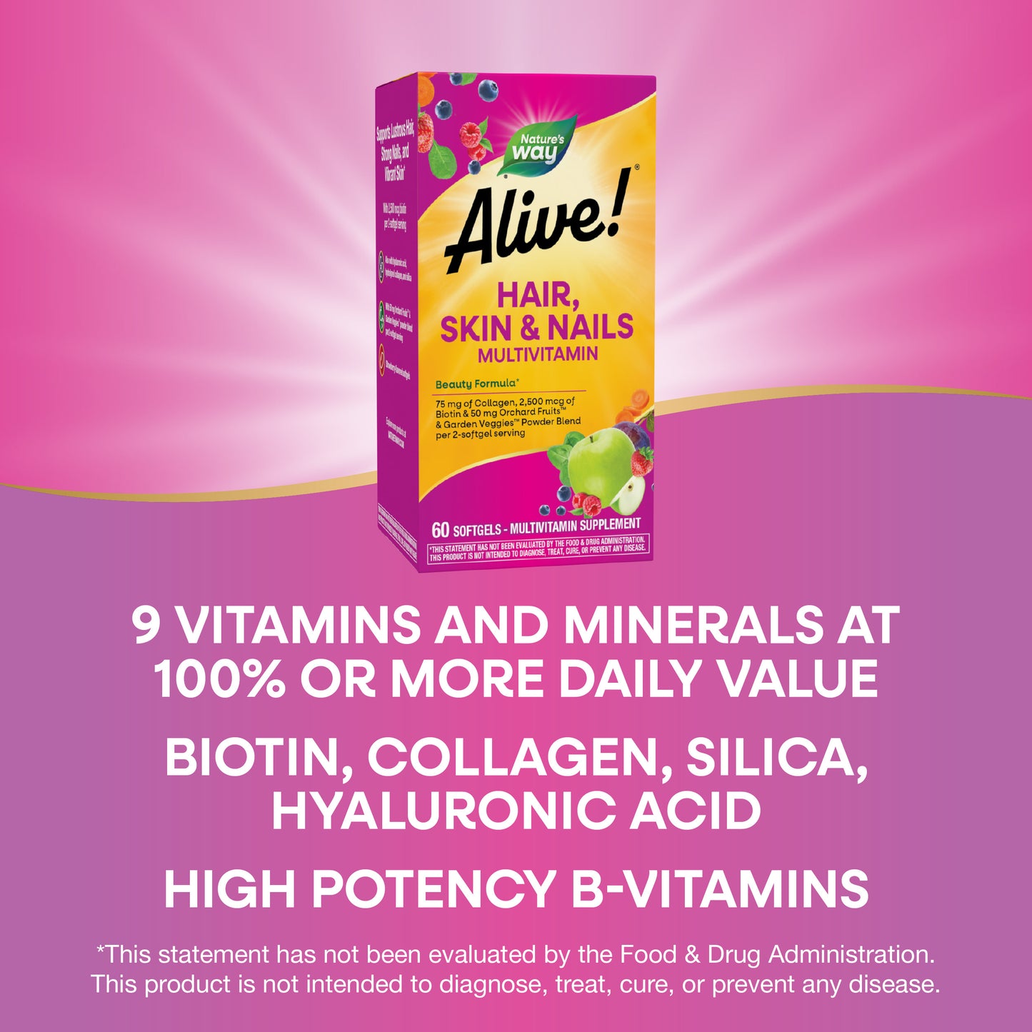 <{%MAIN3_11094%}>Nature's Way® | Alive! Hair, Skin & Nails Multivitamin