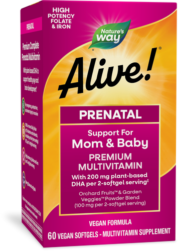 Nature's Way® | Alive! Premium Prenatal Multivitamin, 60 softgels Sku:11209