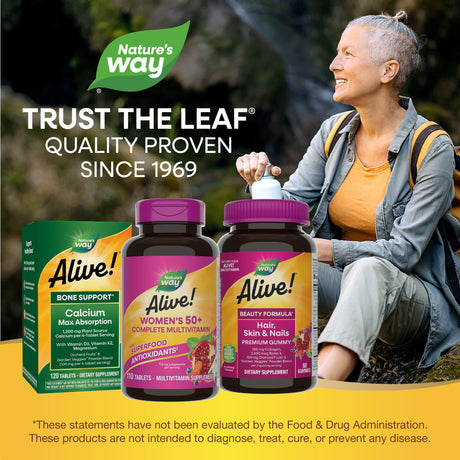 <{%MAIN5_undefined%}>Nature's Way® | Alive!® Women's 50+ Complete Multivitamin