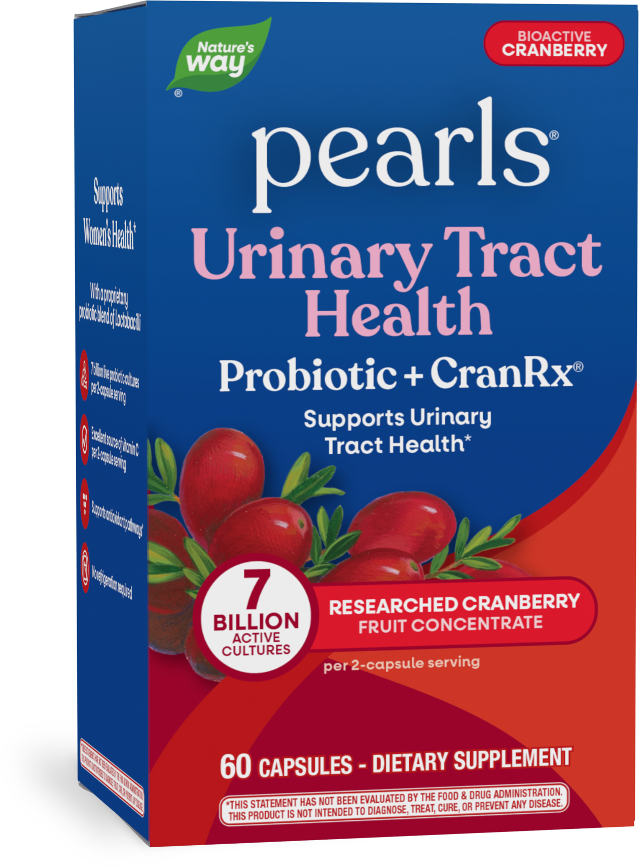 <{%PRIMARY_11861%}>Nature's Way® | Pearls Urinary Tract Health Probiotic + CranRx, 60 capsules