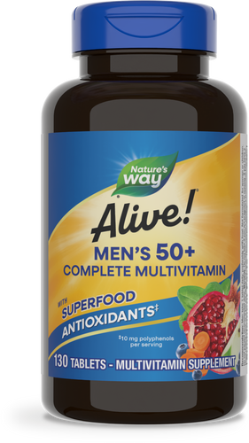 Nature's Way® | Alive! Men's 50+ Complete Multivitamin, 130 tablets Sku:14283
