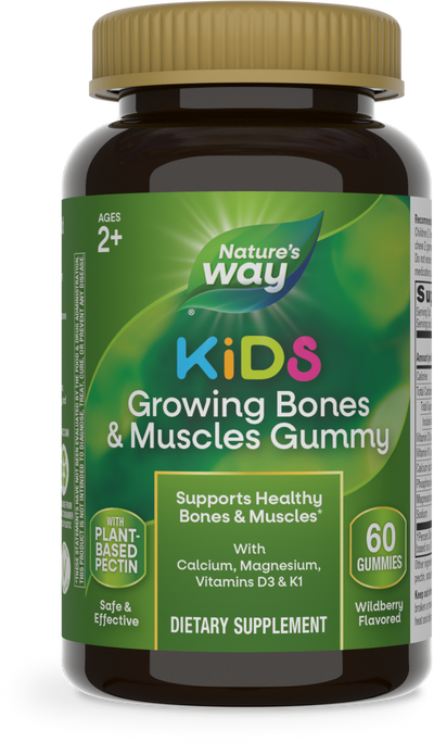 <{%PRIMARY_13371%}>Nature's Way® | Kids Growing Bones & Muscles Gummies, 60 gummies, Wildberry