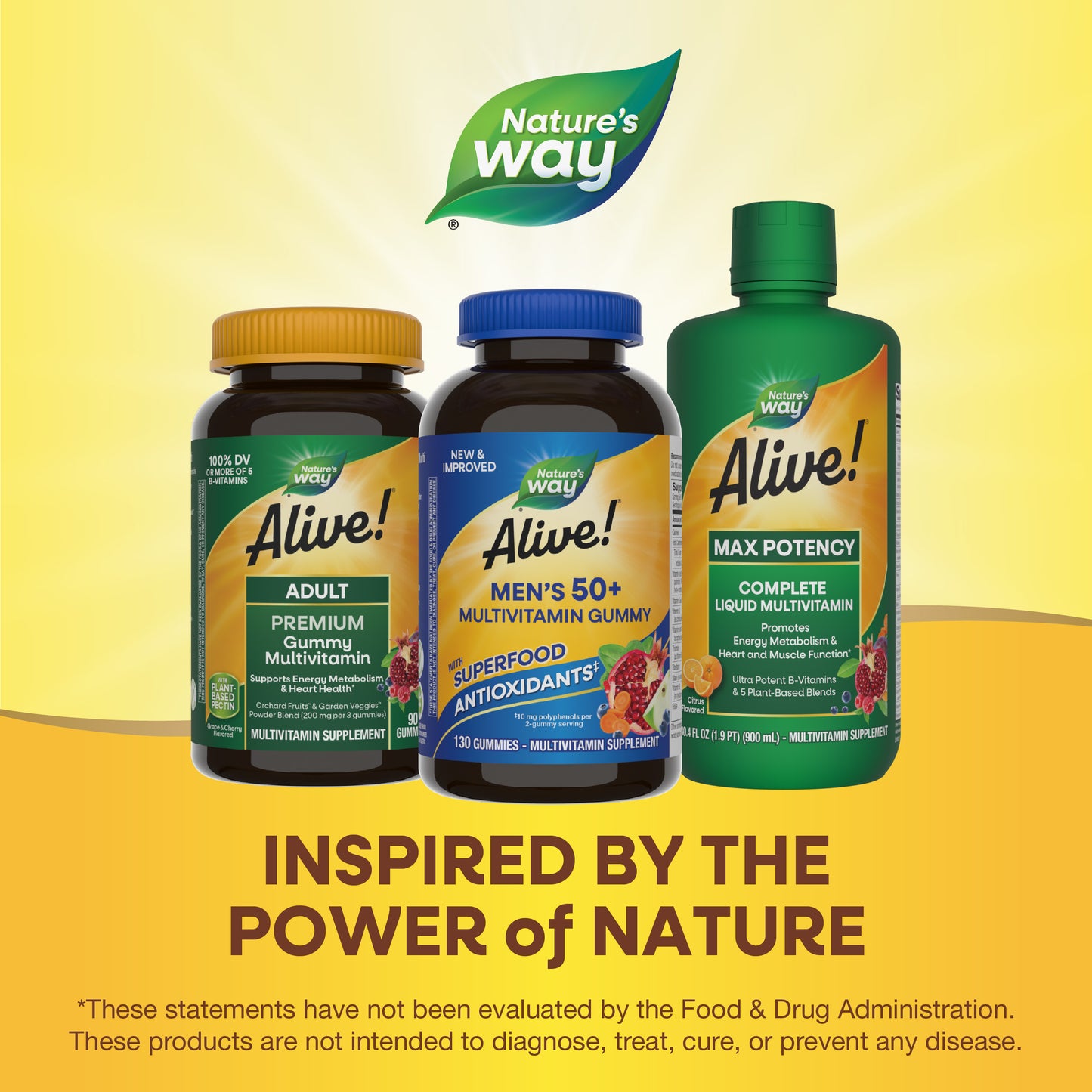 <{%MAIN10_15151%}>Nature's Way® | Alive! Men's 50+ Gummy Multivitamin