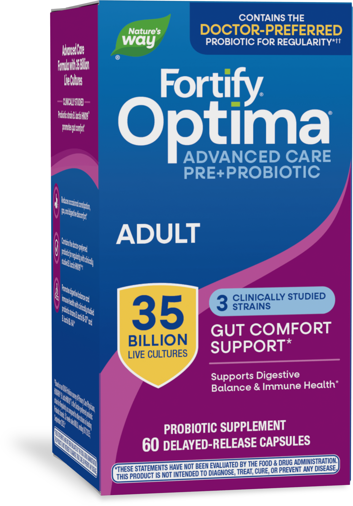 <{%PRIMARY_15653%}>Nature's Way® | Fortify Optima Pre+Probiotic, 60 capsules