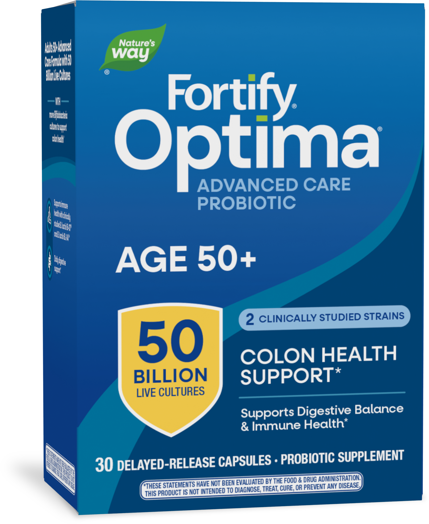 <{%PRIMARY_10762%}>Nature's Way® | Fortify Optima Adult 50+ Advanced Care Probiotic, 30 capsules