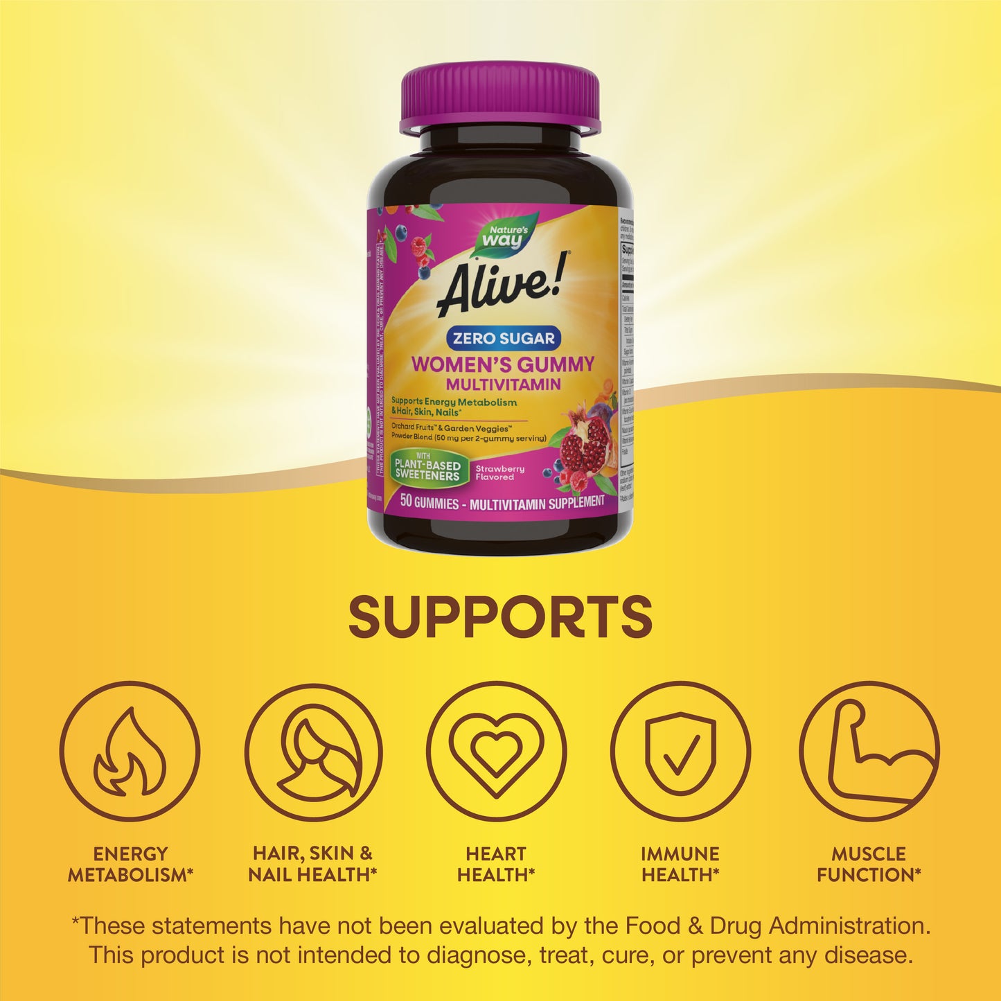 <{%MAIN2_14618%}>Nature's Way® | Alive! Zero Sugar Women's Gummy Multivitamin
