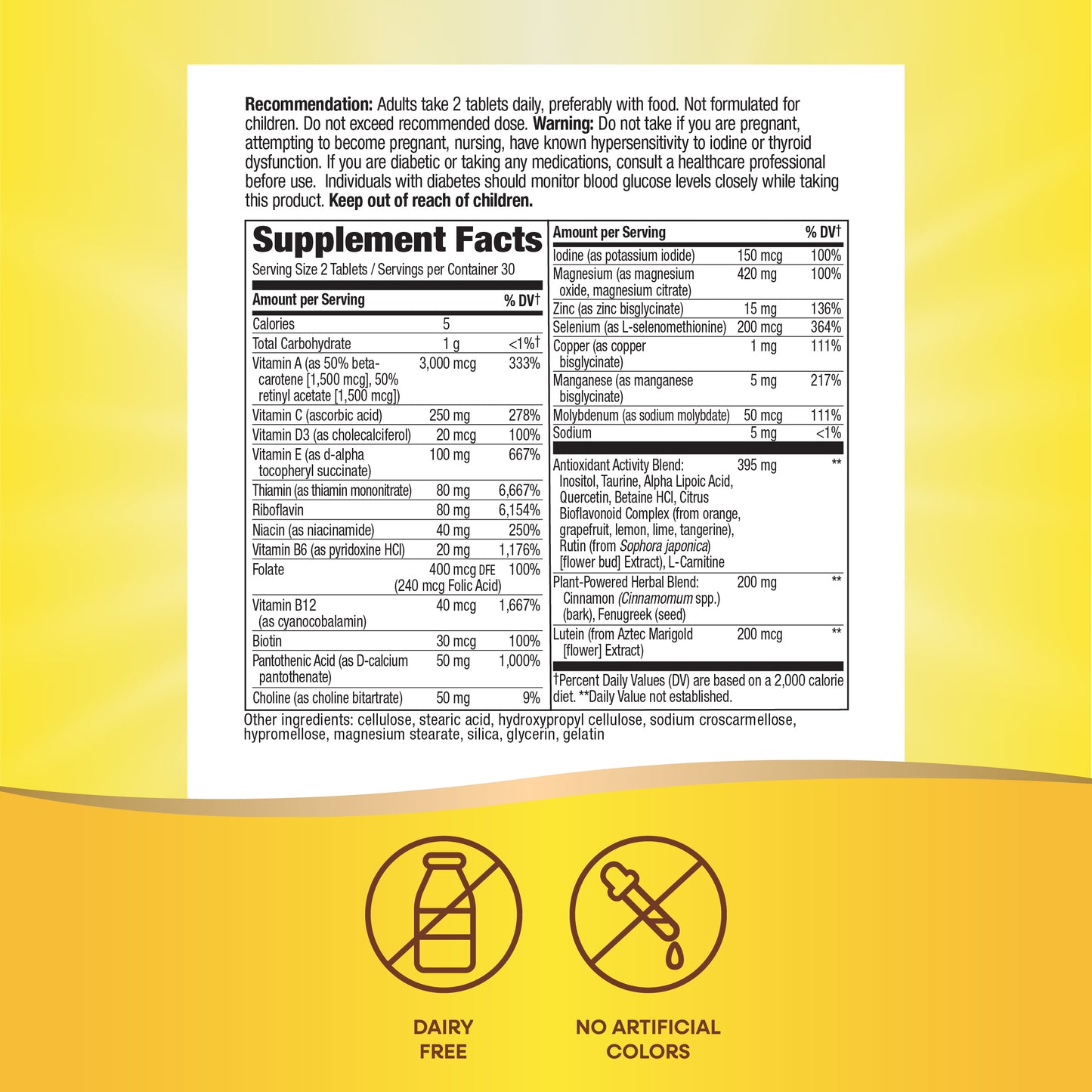 <{%MAIN4_12371%}>Nature's Way® | Alive! Diabetic Multivitamin