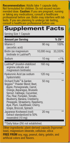 Nature's Way® | Alive! Beauty - right side of pack Sku:15932