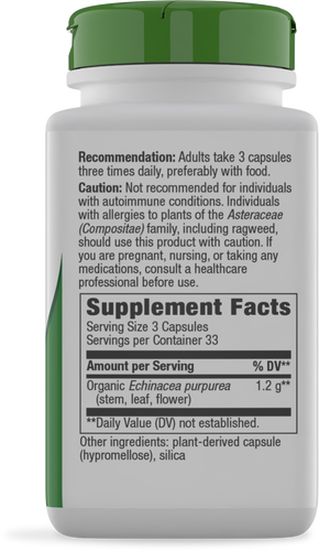 Nature's Way® | Echinacea - right side of pack Sku:12400