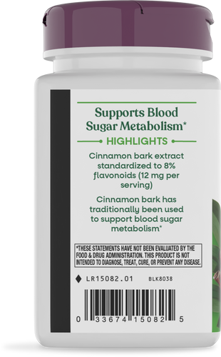 Nature's Way® | Cinnamon - left side of pack Sku:15082