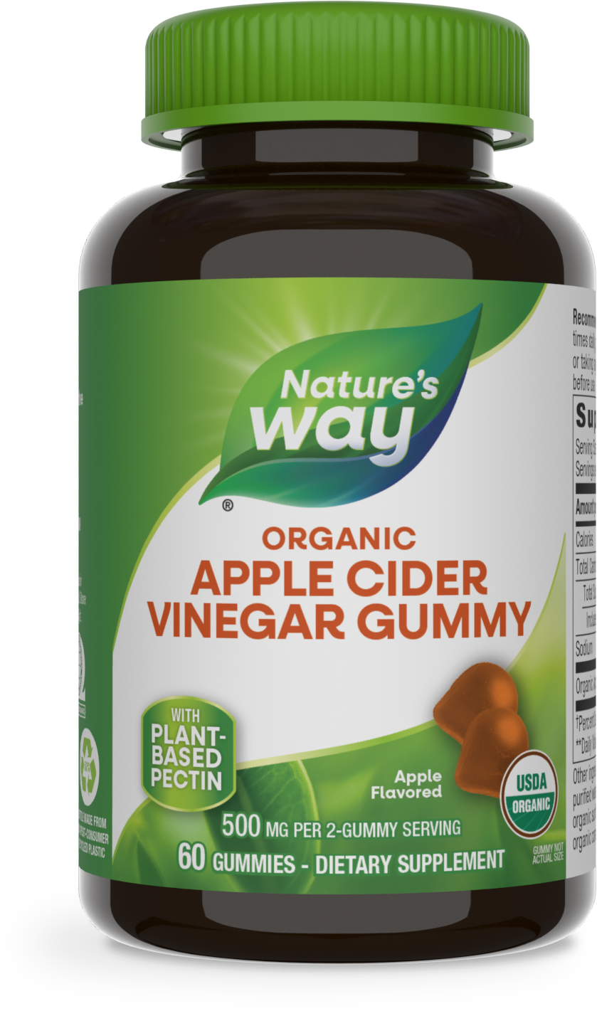 <{%PRIMARY_13752%}>Nature's Way® | Organic Apple Cider Vinegar Gummies, 60 gummies, Apple