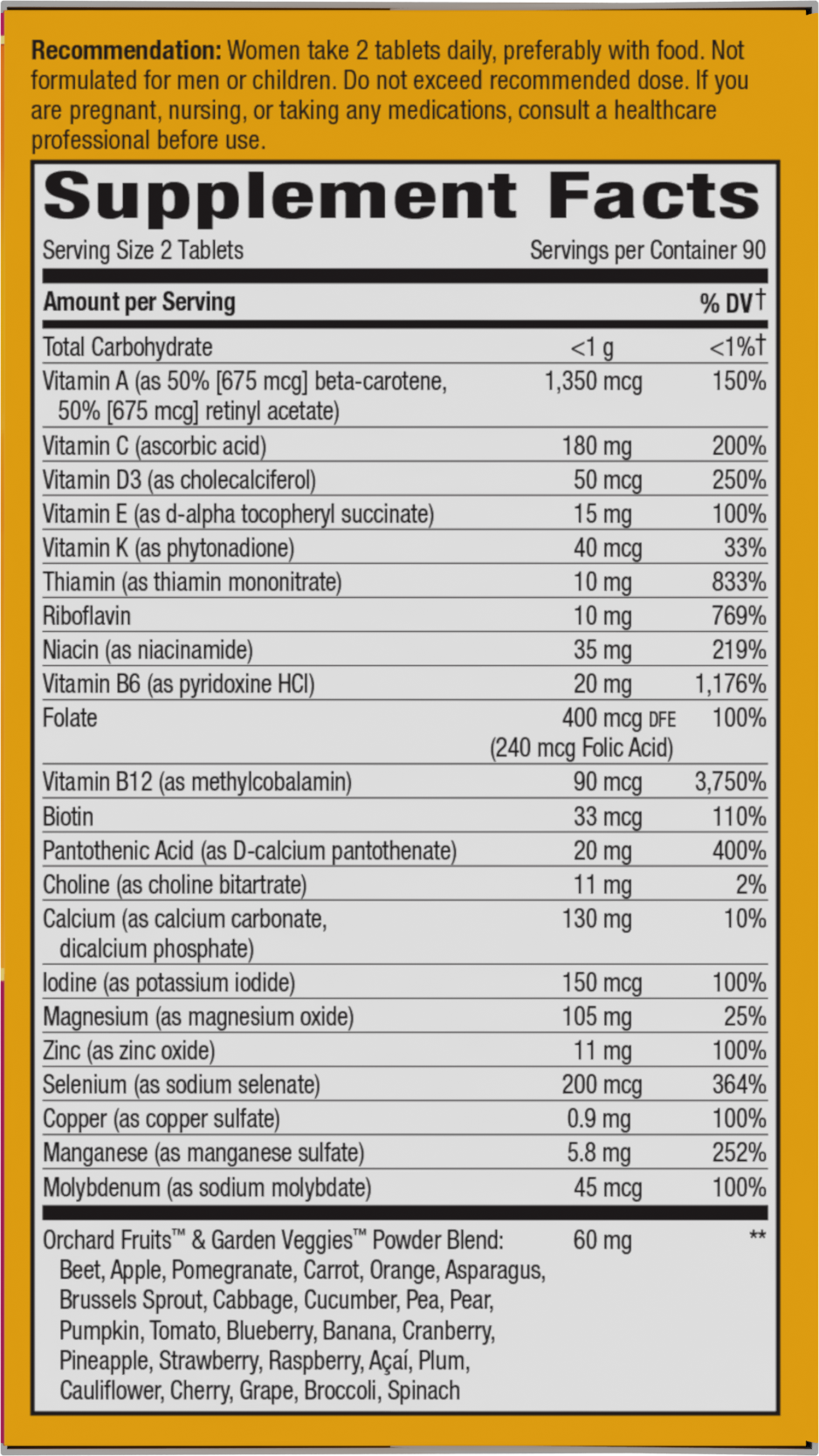 <{%360IMAGE1_15974%}>Nature's Way® | Alive! Women's 50+ Ultra Minis Multivitamin - right side of pack