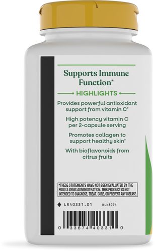 Nature's Way® | Vitamin C with Bioflavonoids - left side of pack Sku:40331