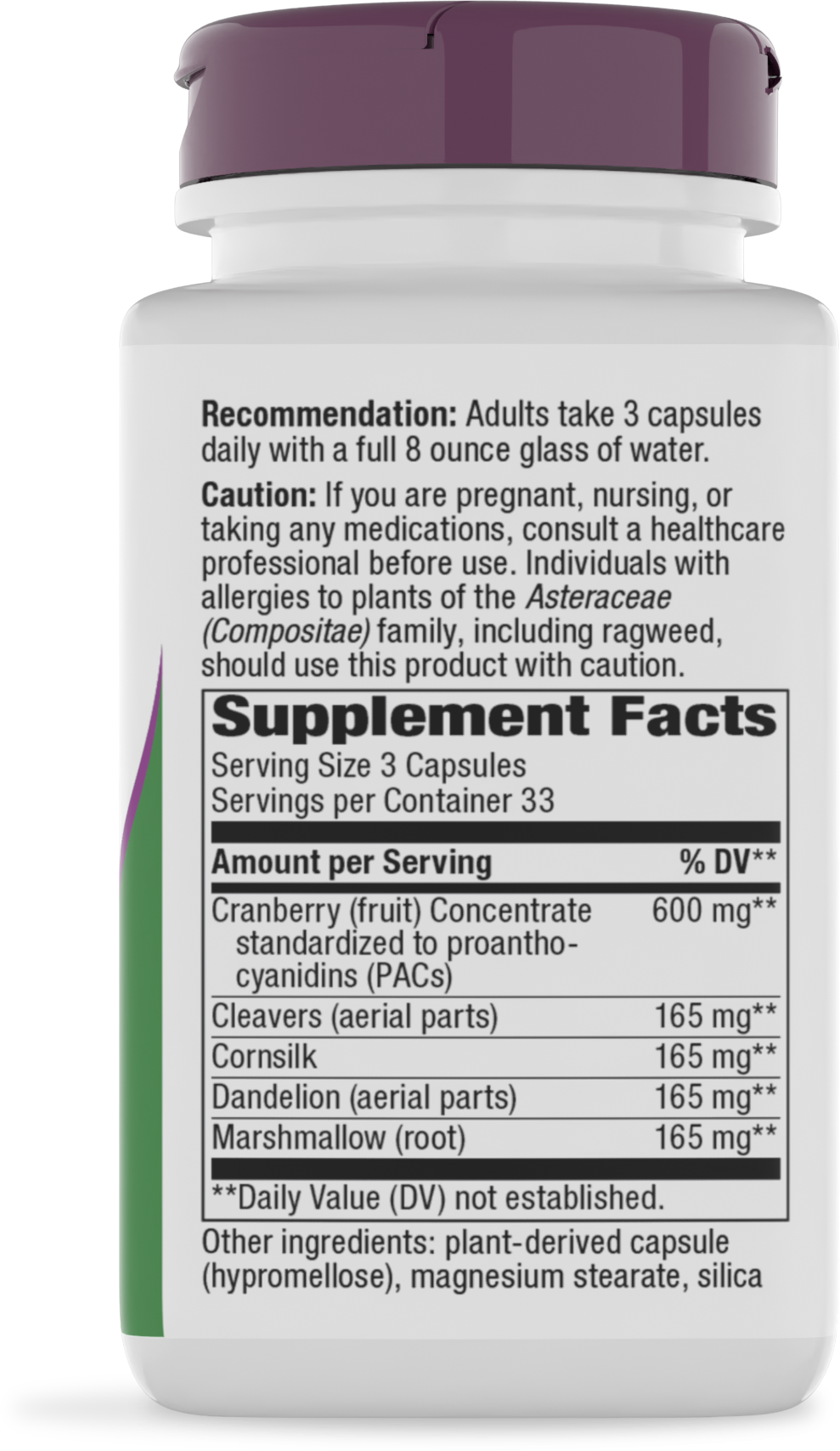 <{%360IMAGE1_79320%}>Nature's Way® | Urinary with Cranberry Premium Blend - right side of pack