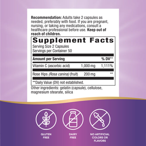 Nature's Way® | Vitamin C with Rose Hips Sku:40310
