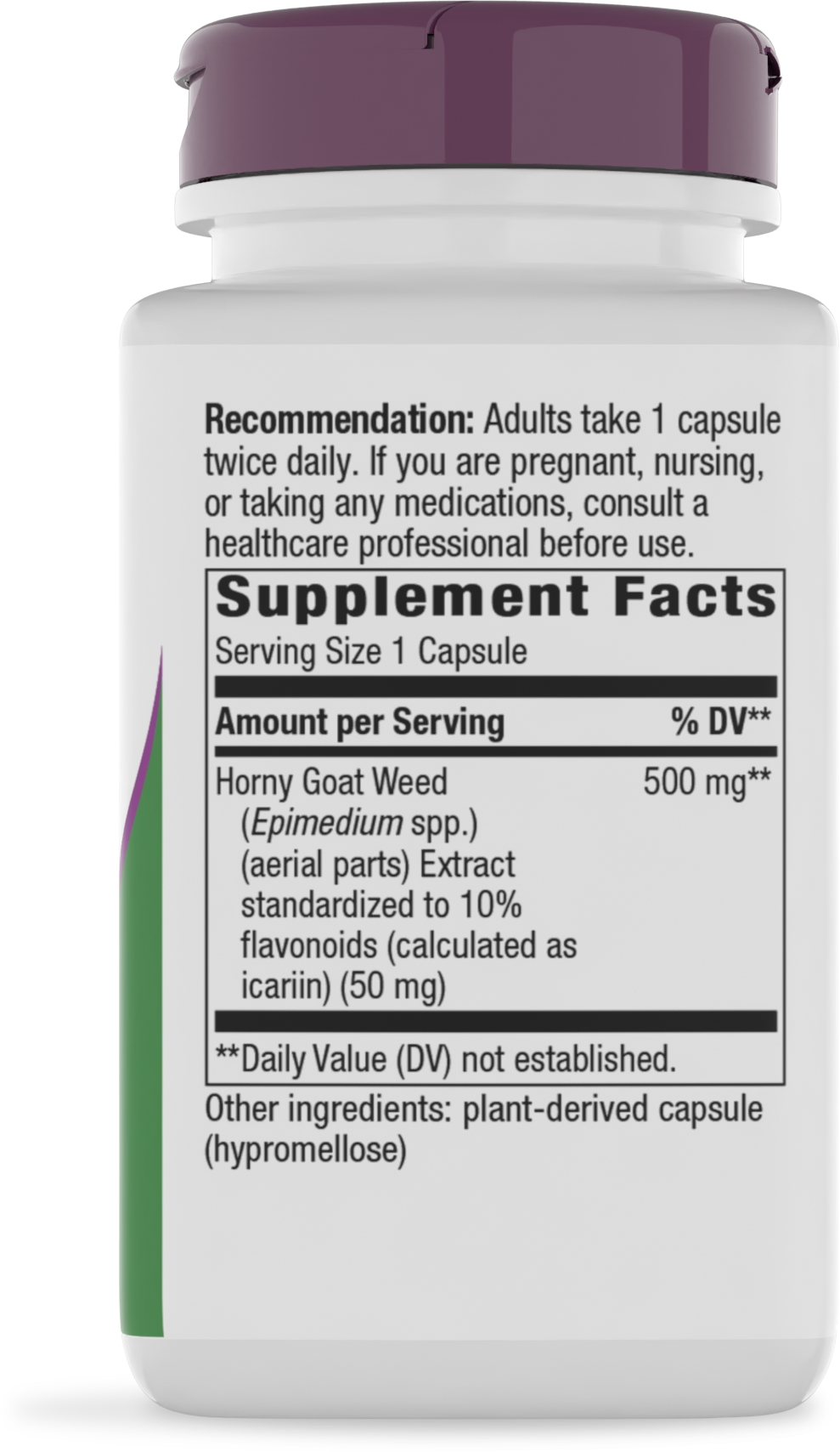 <{%360IMAGE1_15311%}>Nature's Way® | Horny Goat Weed Standardized Extract - right side of pack