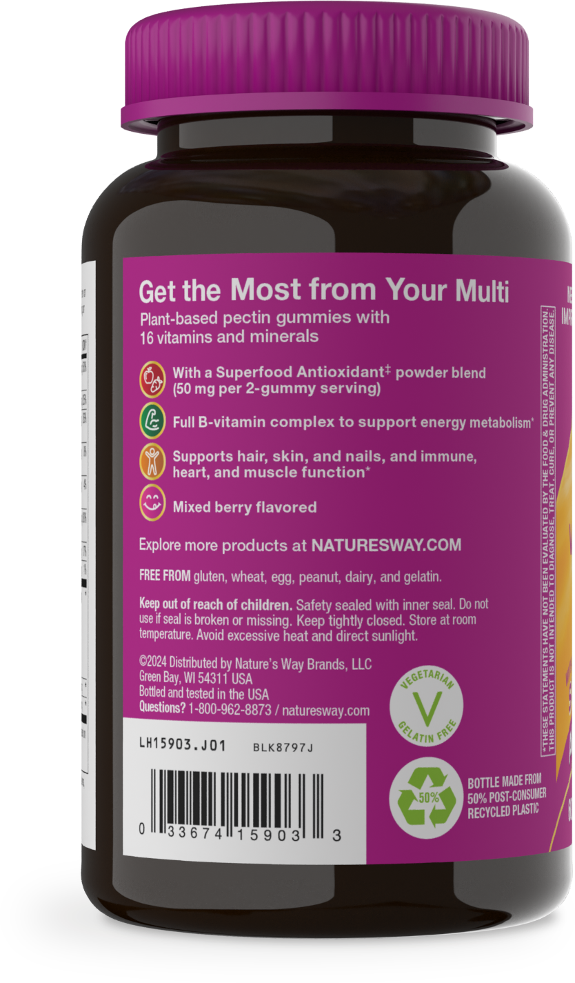 <{%360IMAGE2_15903%}>Nature's Way® | Alive! Women's Gummy Multivitamin - left side of pack