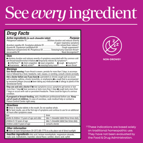 Nature's Way® | Umcka Cold & Flu Relief Chewables Sku:15161