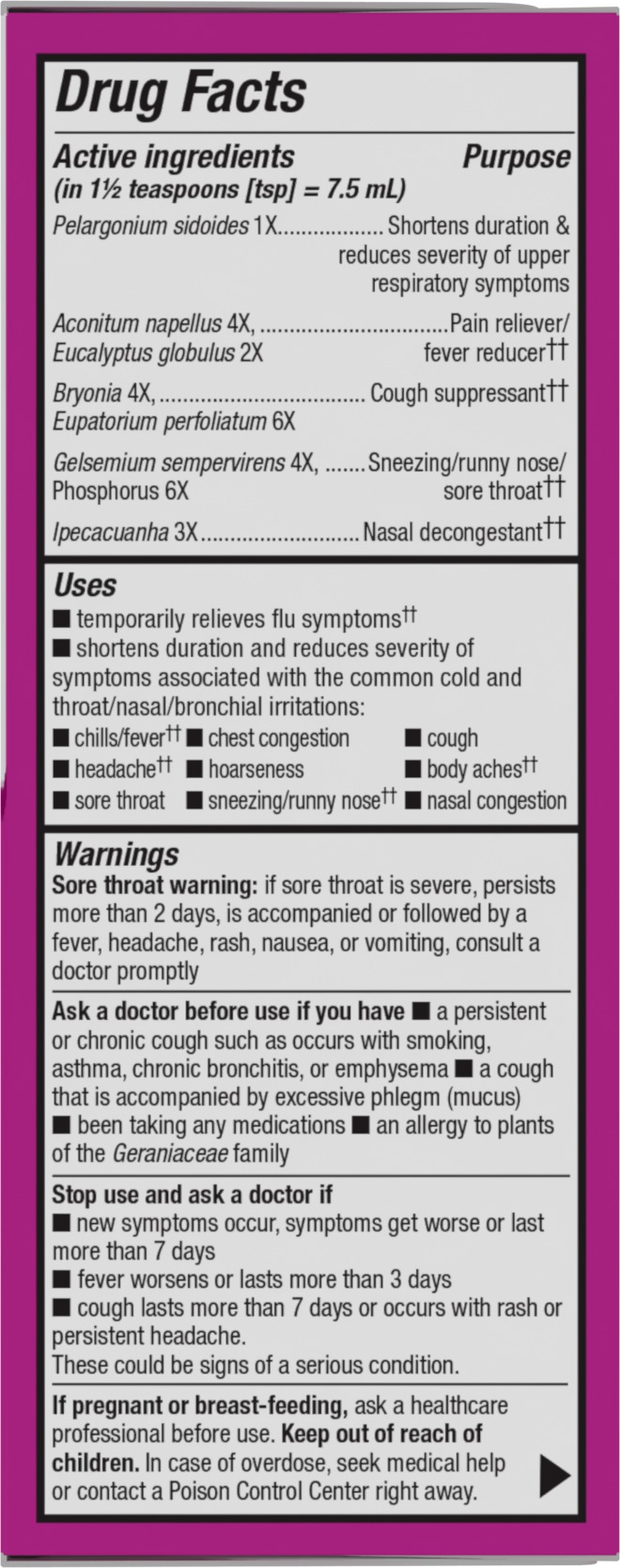 <{%360IMAGE1_15148%}>Nature's Way® | Umcka Cold & Flu Relief Syrup - right side of pack