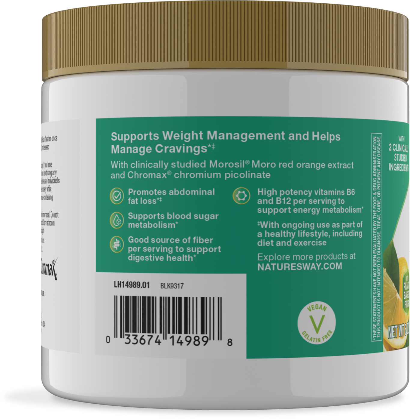 <{%360IMAGE4_14989%}>Nature's Way® | Weight Manager Drink Mix Powder - left side of pack