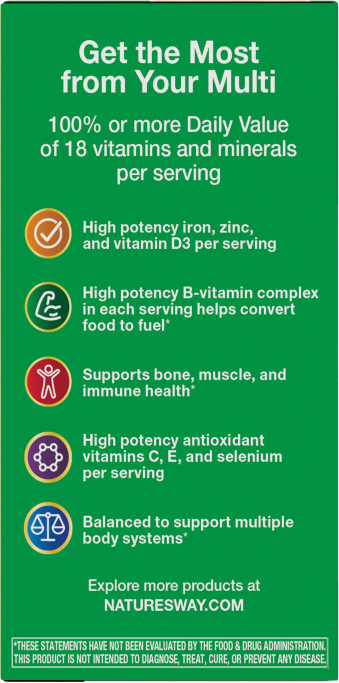 <{%360IMAGE3_60192%}>Nature's Way® | Alive! Adult Complete Multivitamin - left side of pack