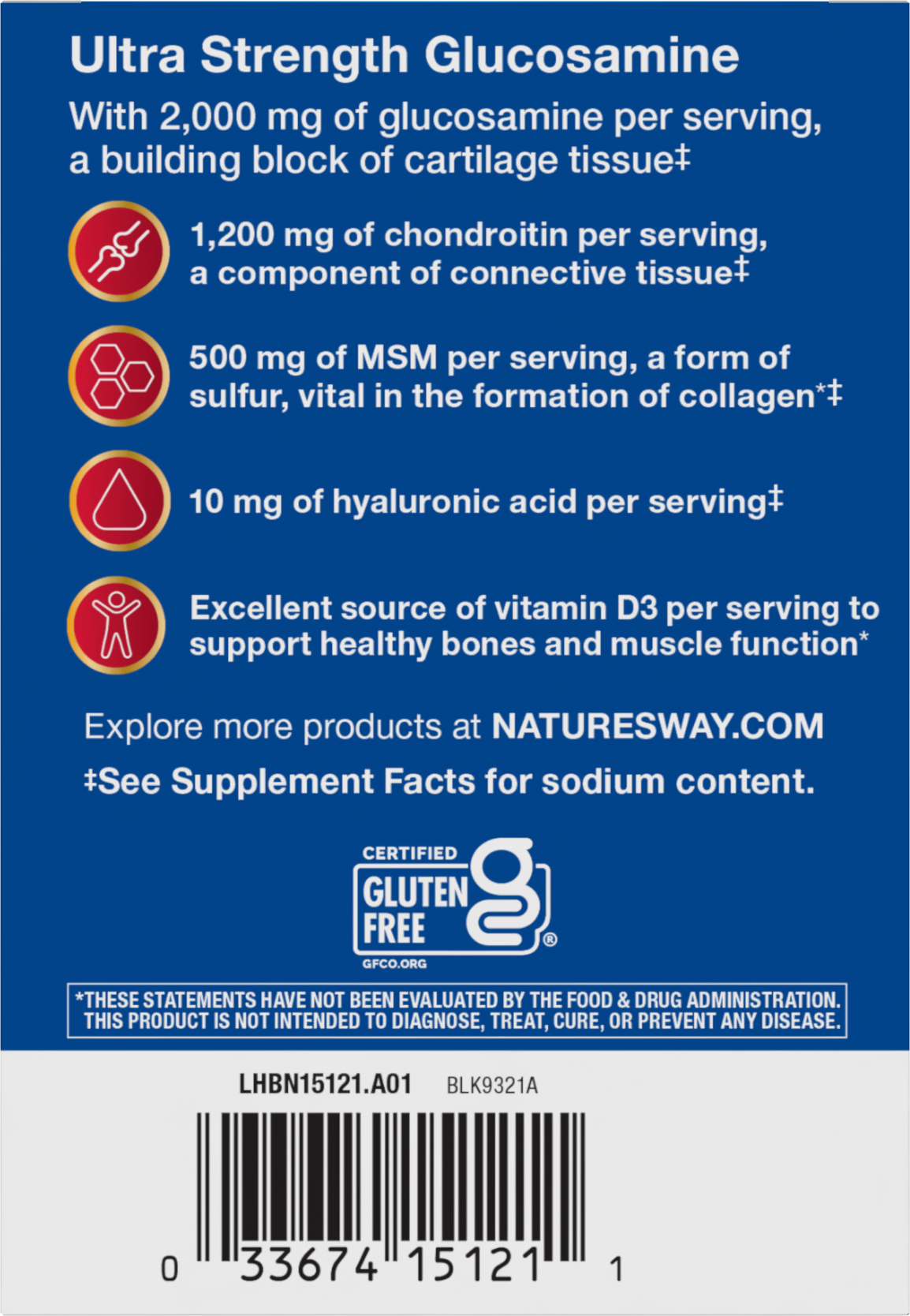 <{%360IMAGE2_15121%}>Nature's Way® | Joint Movement Glucosamine Drink Mix - back of pack