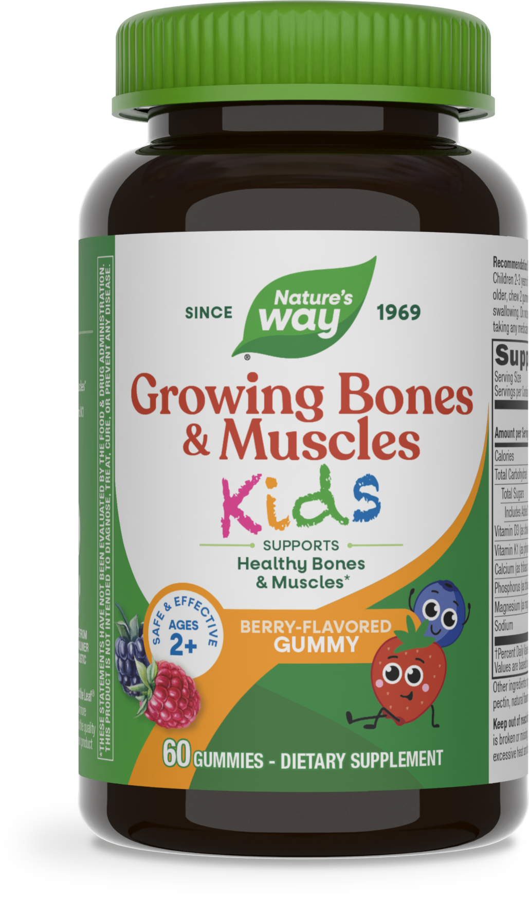 <{%PRIMARY_13371%}>Nature's Way® | Kids Growing Bones & Muscles Gummies, 60 gummies, Wildberry