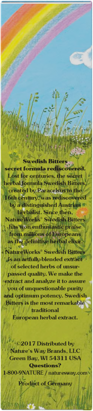 <{%360IMAGE10_10030250%}>Nature's Way® | NatureWorks Swedish Bitters - left side of pack