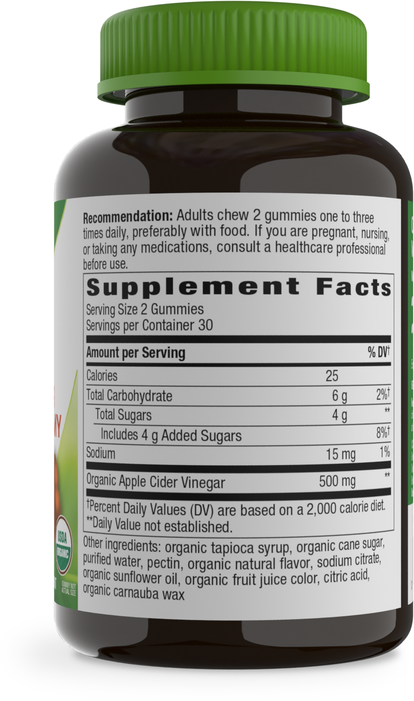 <{%360IMAGE1_13752%}>Nature's Way® | Organic Apple Cider Vinegar Gummies - right side of pack