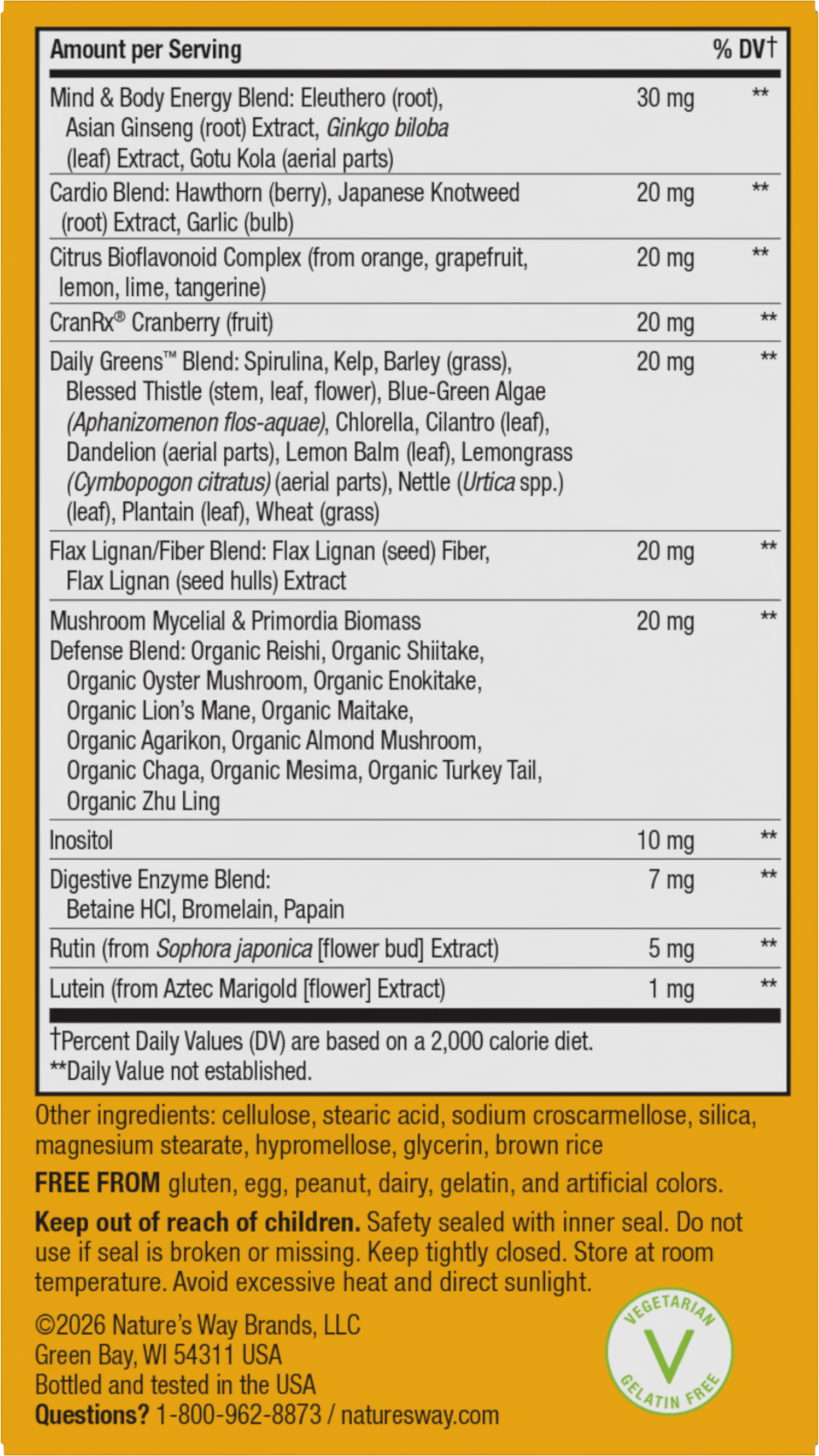 <{%360IMAGE2_15974%}>Nature's Way® | Alive! Women's 50+ Ultra Minis Multivitamin - back of pack
