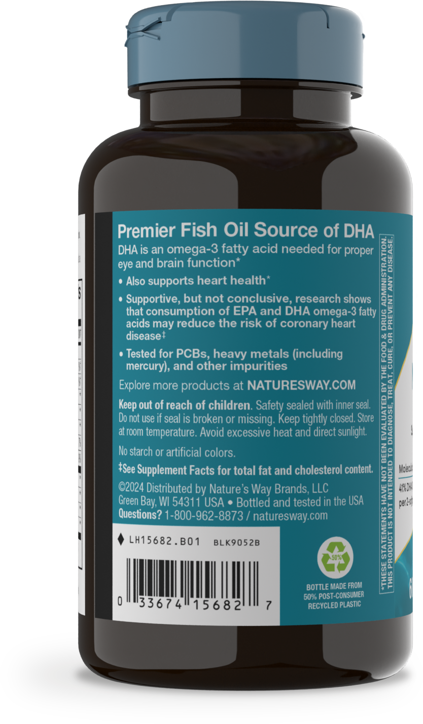<{%360IMAGE2_15682%}>Nature's Way® | Mega-DHA Premium Fish Oil - left side of pack