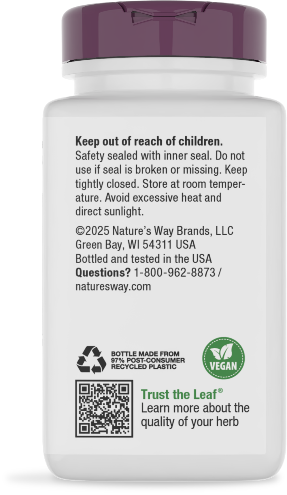 <{%360IMAGE3_15493%}>Nature's Way® | Holy Basil Standardized Extract - back of pack