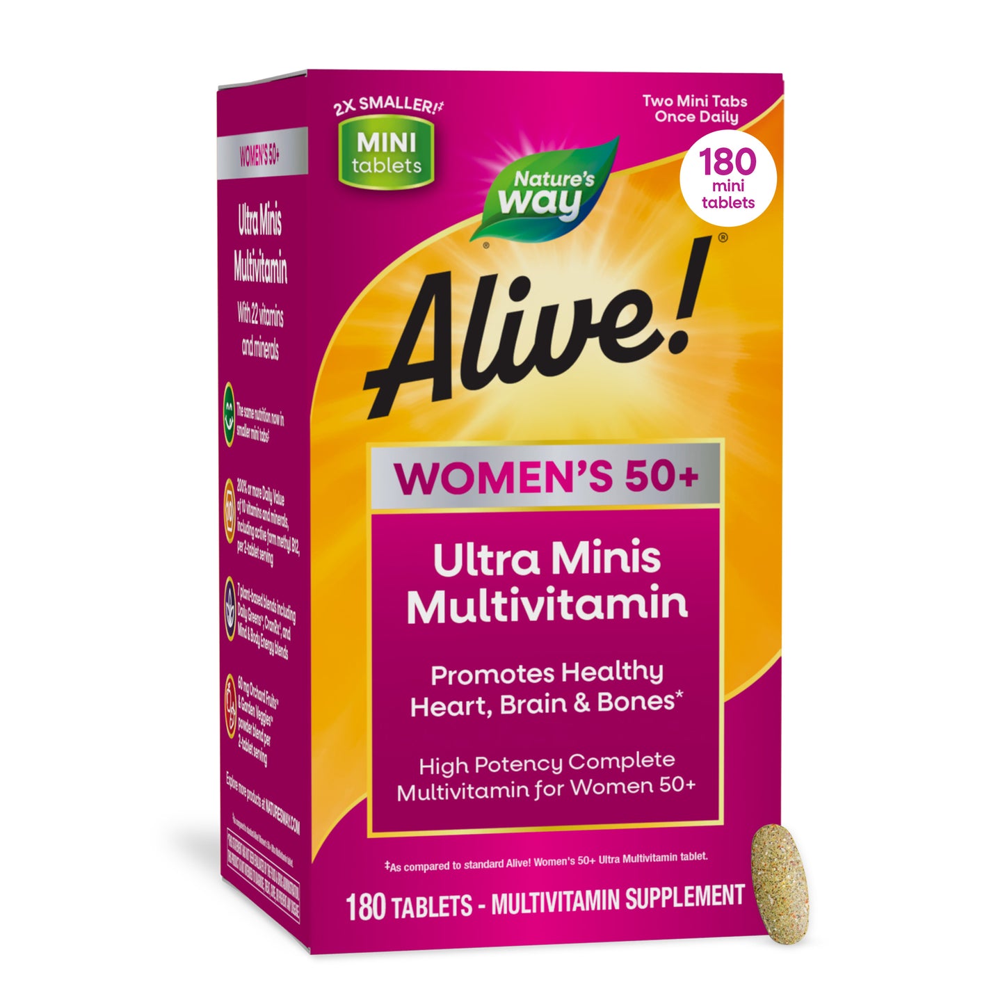<{%MAIN7_15974%}>Nature's Way® | Alive! Women's 50+ Ultra Minis Multivitamin