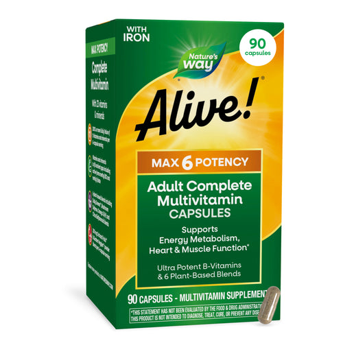 Nature's Way® | Alive! Max6 Potency Adult Complete Multivitamin Sku:15090