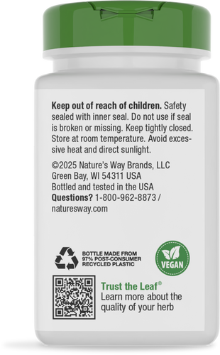 Nature's Way® | Corn Silk - back of pack Sku:14152