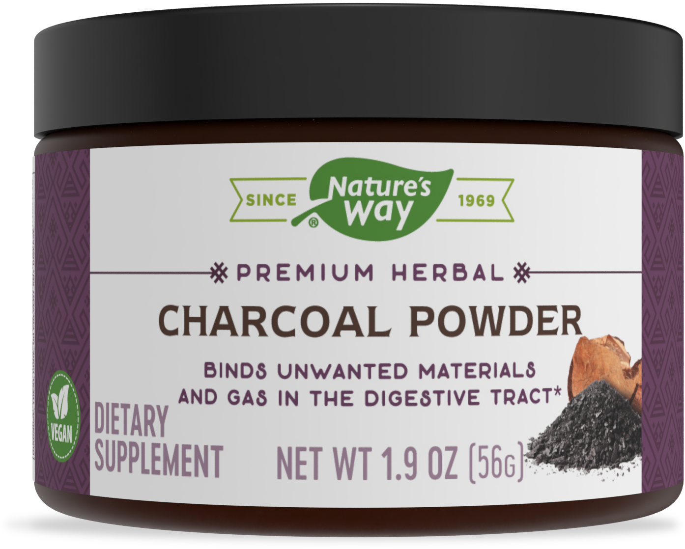 <{%PRIMARY_12113%}>Nature's Way® | Charcoal Powder-Last Chance1, 1.9 oz (56 g)