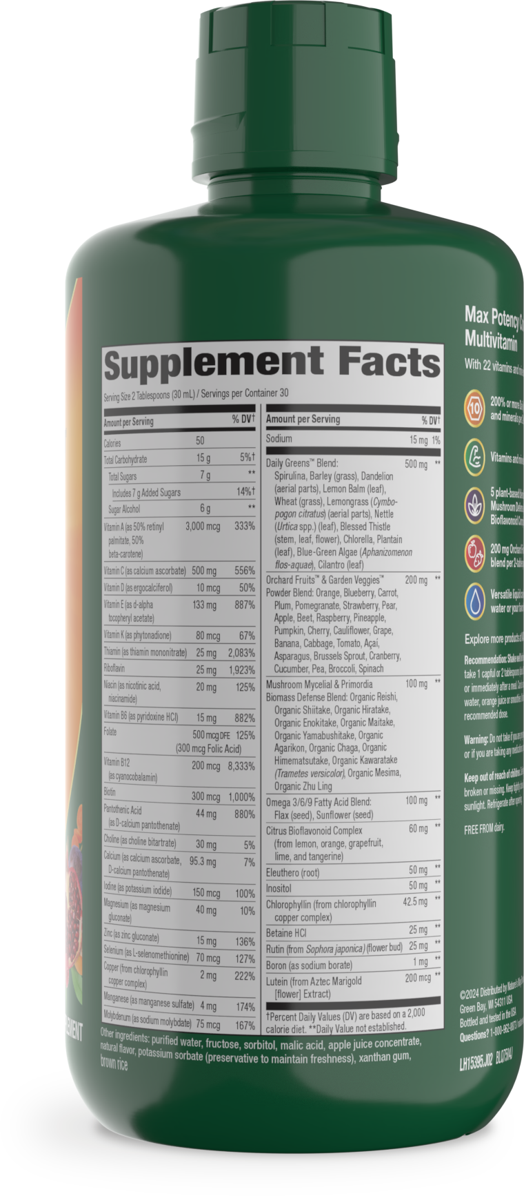 <{%360IMAGE1_15395%}>Nature's Way® | Alive! Max Potency Complete Liquid Multivitamin - right side of pack