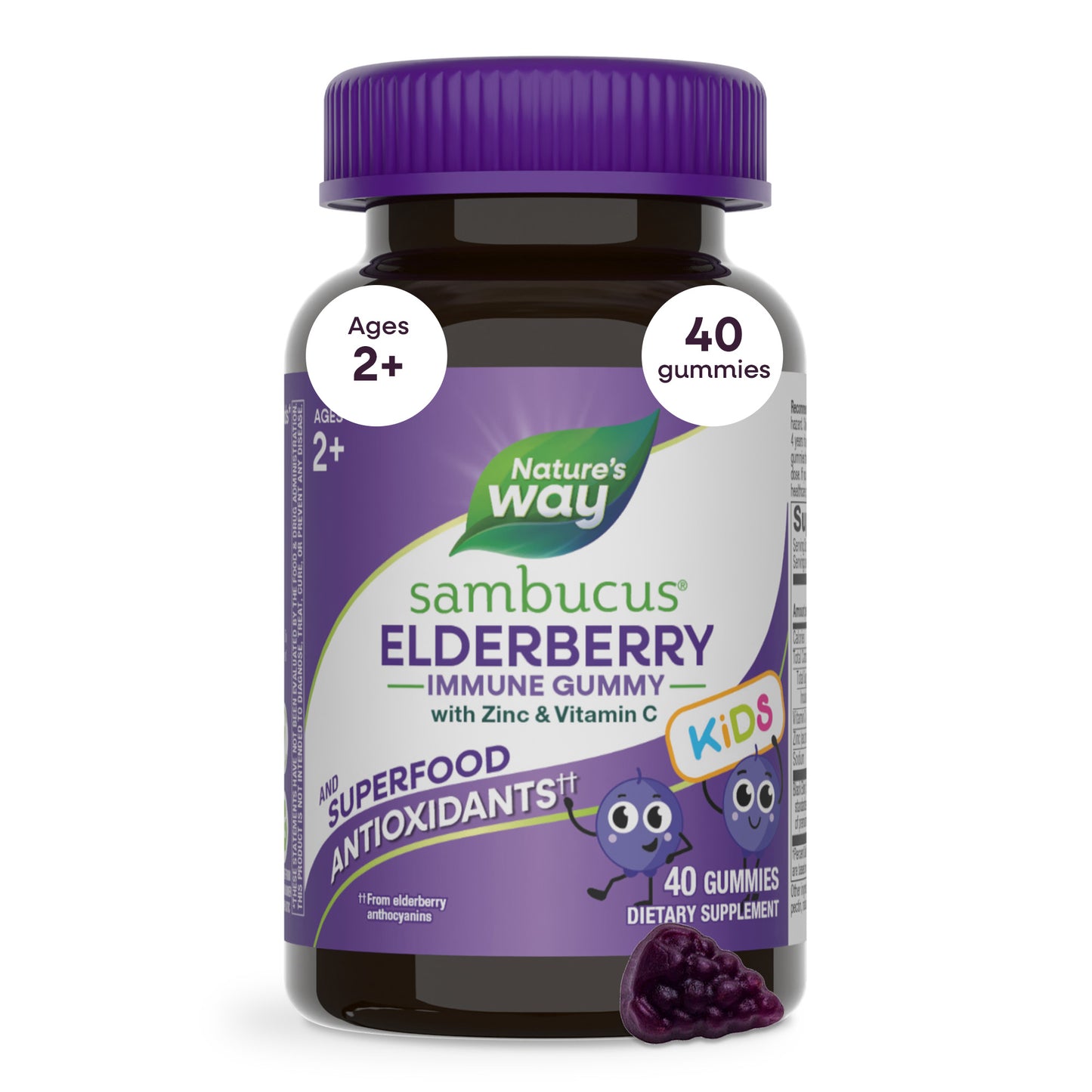 <{%MAIN7_12346%}>Nature's Way® | Sambucus Kids Elderberry Immune Gummies