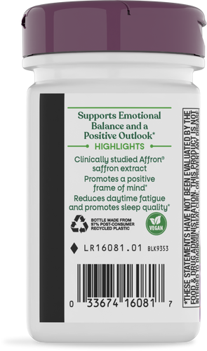 Nature's Way® | Saffron - left side of pack Sku:16081