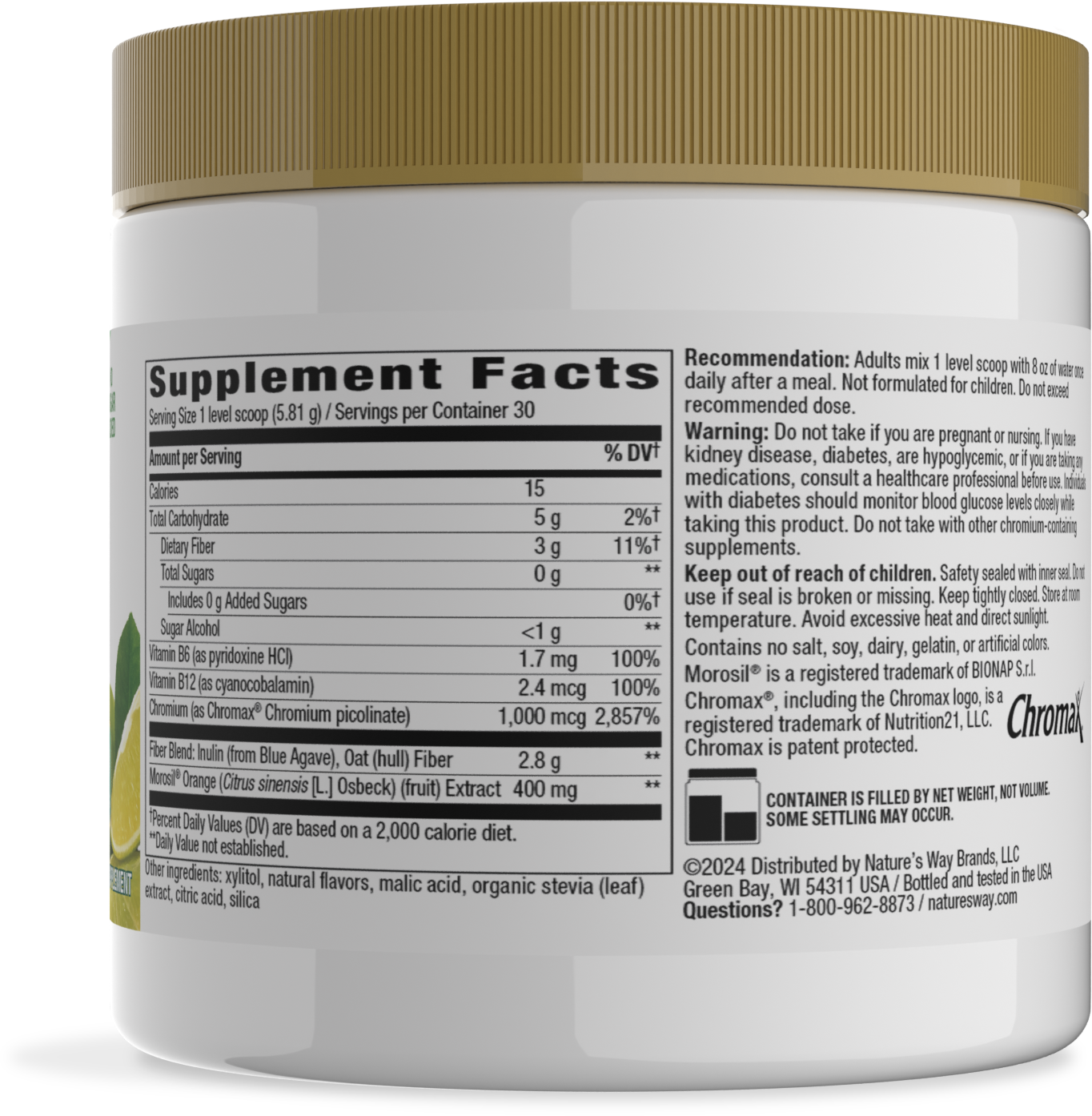 <{%360IMAGE3_14989%}>Nature's Way® | Weight Manager Drink Mix Powder - right side of pack