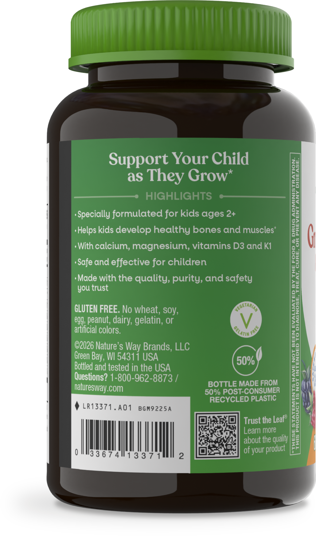 <{%MAIN8_13371%}>Nature's Way® | Kids Growing Bones & Muscles Gummies - left side of pack