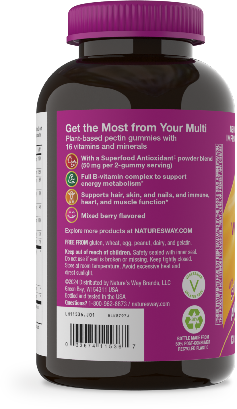 <{%360IMAGE4_11536%}>Nature's Way® | Alive! Women's Gummy Multivitamin - left side of pack