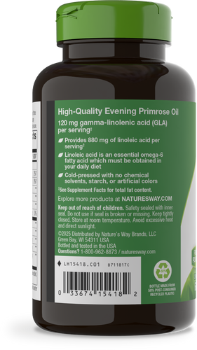 Nature's Way® | Evening Primrose Cold-Pressed Oil - left side of pack Sku:15418