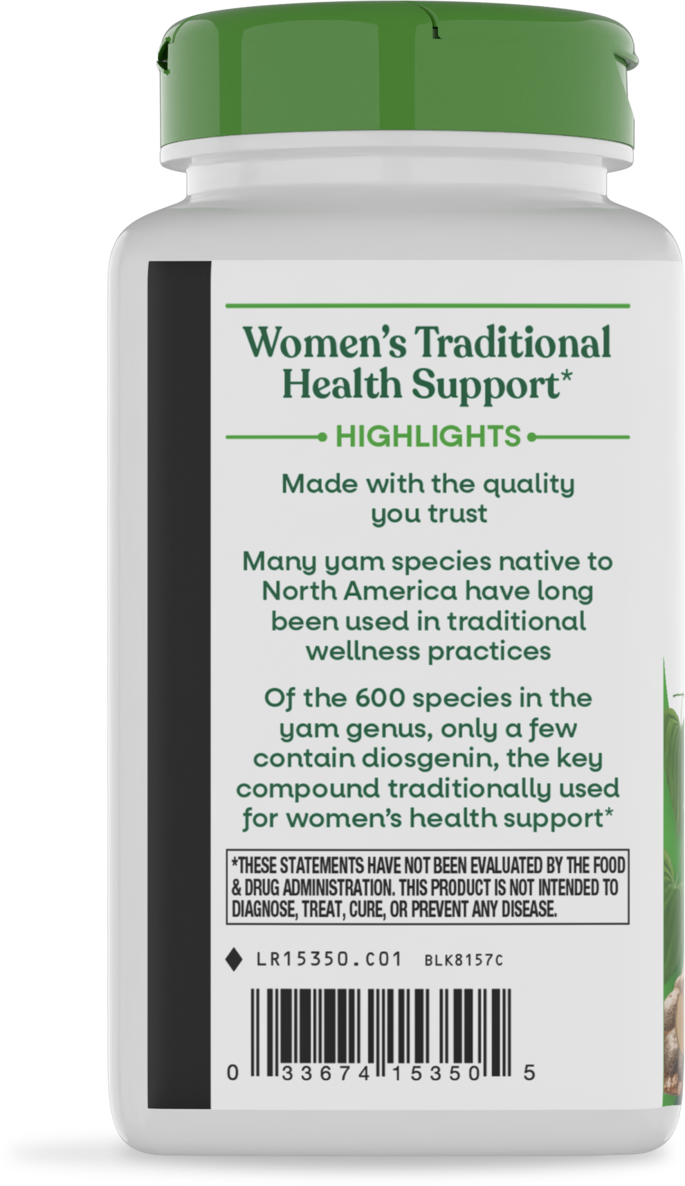<{%360IMAGE5_15350%}>Nature's Way® | Wild Yam Root - left side of pack